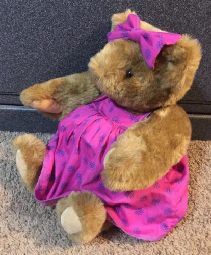 Vermont Teddy Bear Pregnant Expecting Jointed Bear Maternity Dress 16”