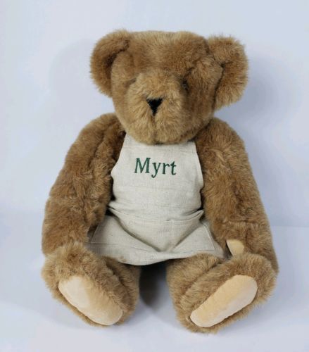 Vermont Teddy Bear 16 Inch Brown Classic With MYRT Pocket Dress (544)