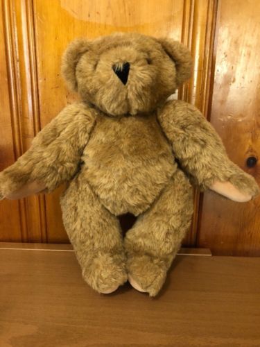 Authentic Vermont Teddy Bear 15” Handmade In Vermont Jointed Vintage