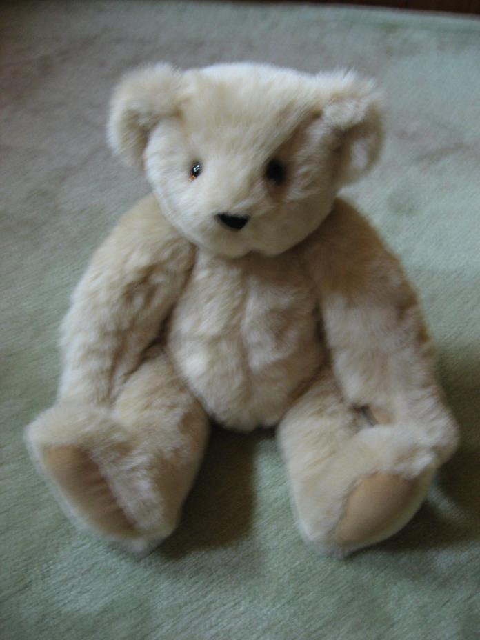 Vermont Teddy Bear Moving Head Arms Legs Beige 16