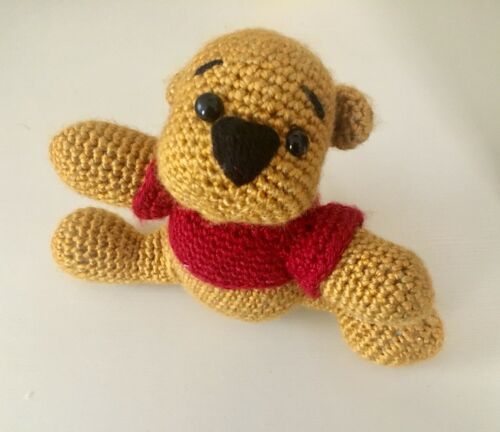 Handmade Classic WINNIE THE POOH Stuffed Animal Crocheted Bear Baby Nursery
