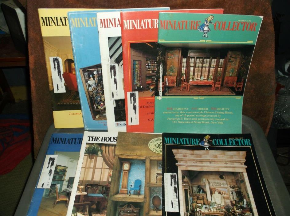 9 Vintage Dollhouse Miniatures Magazines!!!
