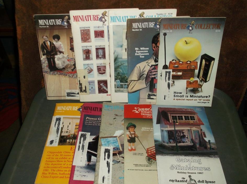 10 Vintage Dollhouse Miniatures  Magazines!!!