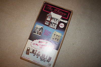 Made USA IICC THE WHITNEY All Wood Doll House Kit + 17 pc Furniture Set #51501