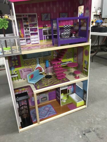 Super Model Dollhouse Barbie Size Doll House Kids Playhouse Toy Girls Play