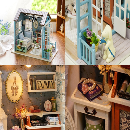 Dollhouse Miniature DIY House Kit Creative Room W Furniture For Romantic Gift Fo