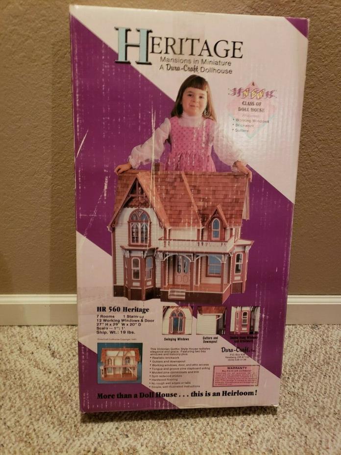 Heritage Dura-Craft Wooden Doll House Complete, NEW in parts  HR 560