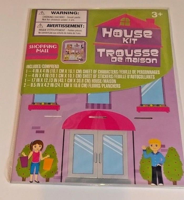 Build a House Kit Shopping Mall with Characters and Stickers