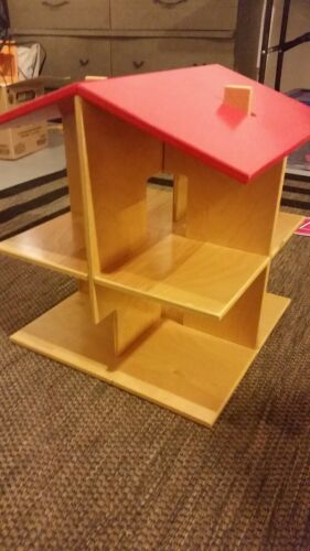 Hand Made Wooden Dollhouse Collapsible