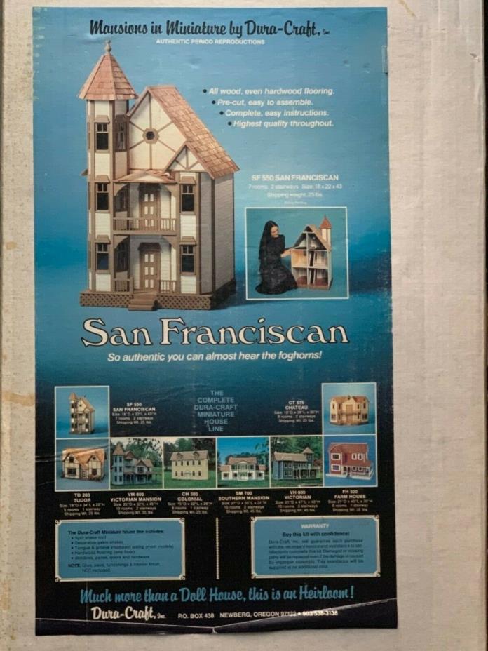 *NEW* NOS - 1980's San Franciscan doll house mansion, SF550 model, wood