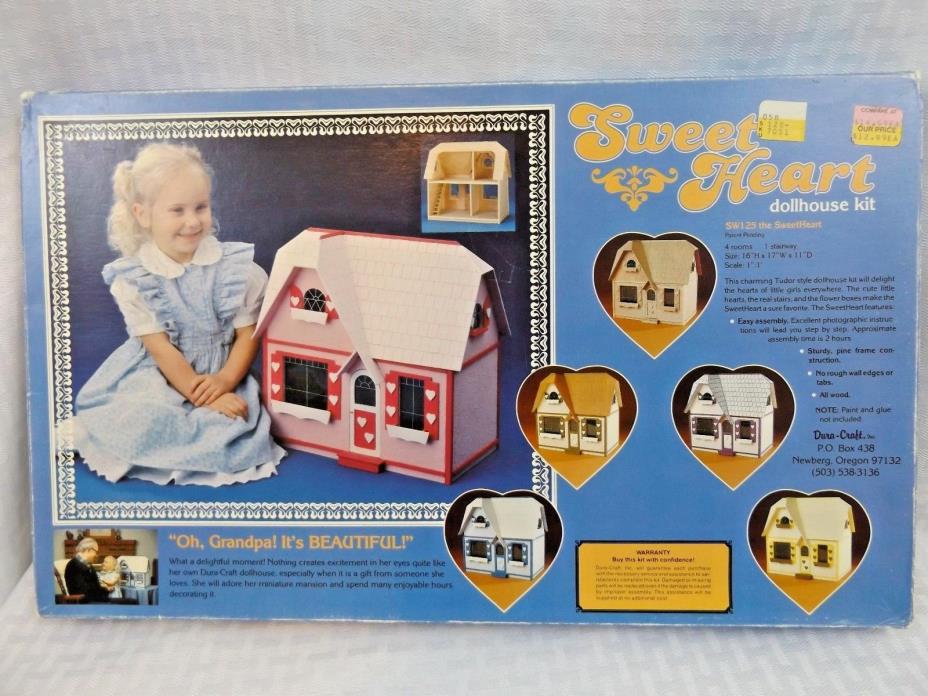 SW125 The SweetHeart ~ Vintage 1985 Duracraft Dollhouse kit, Complete, Unpunched