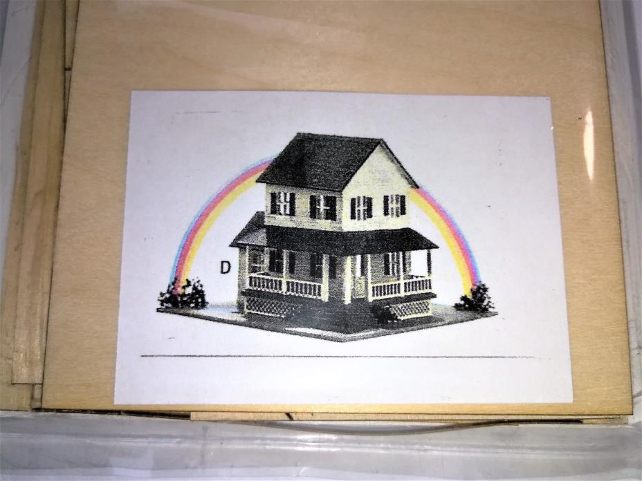Dollhouse Miniature 1:144 Scale Auntie Em's Farmhouse Kit by Laser Tech Wood