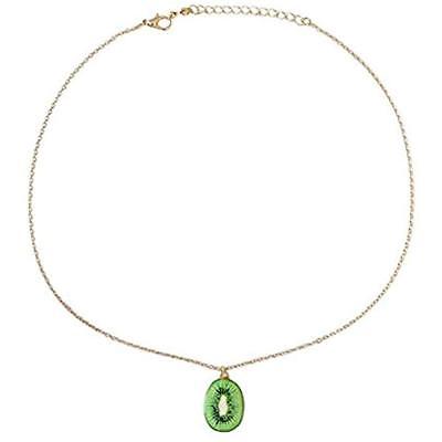 Fashion Necklaces Woman Fruit Kiwi Lemon Cucumber Charm Pendant Necklace (Kiwi)