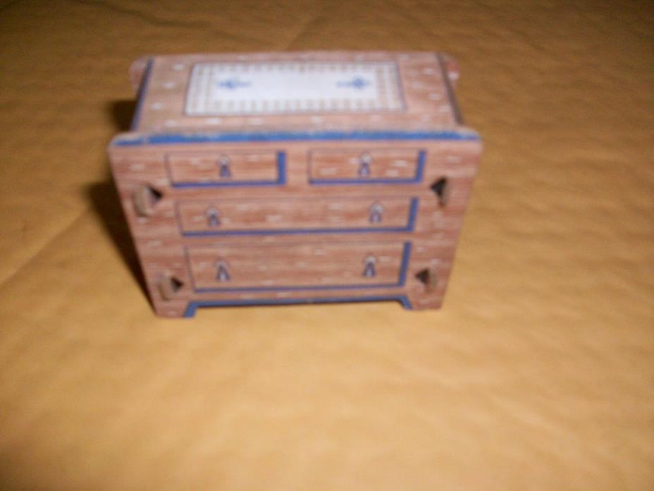 vintage cardboard doll house chest of drawers dresser