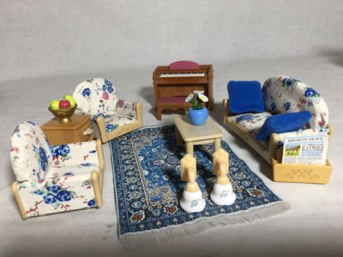 Calico critters/sylvanian families Living Room With Piano