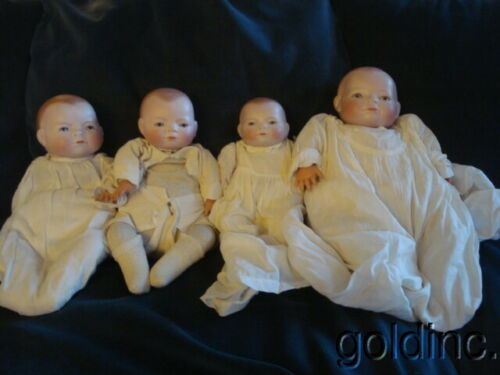 Four Grace S Putnam Graduated Bisque Bye-Lo Babies Dolls Germany C. 1923
