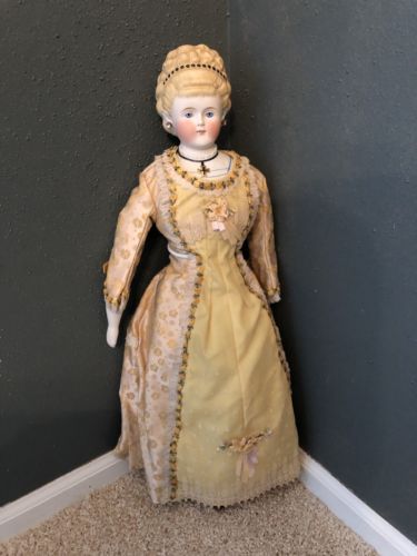 Large Beautifully Dressed 24” ABG Empress Augusta Antique Parian China Doll