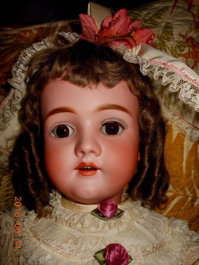GERMAN DOLL 27 INCH KLEY & HAHN WALKLURE  14 LATE 1800  #680 RARE OPEN MOUTH