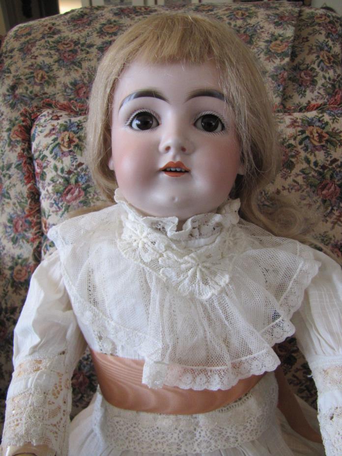 Antique German Kestner K Bisque Head Doll w/ Composition Jointed Body ~ 23
