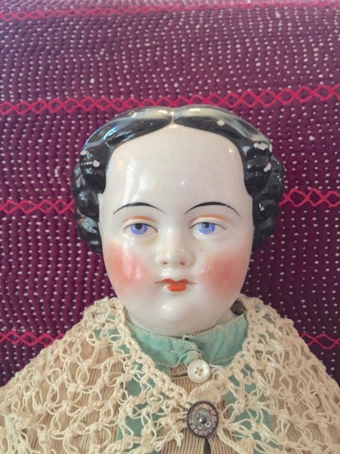 Antique Conta Boehme China Head Doll 22