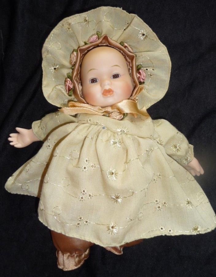 Sweet Little Porcelain Doll Older Reproduction Antique 9 in.