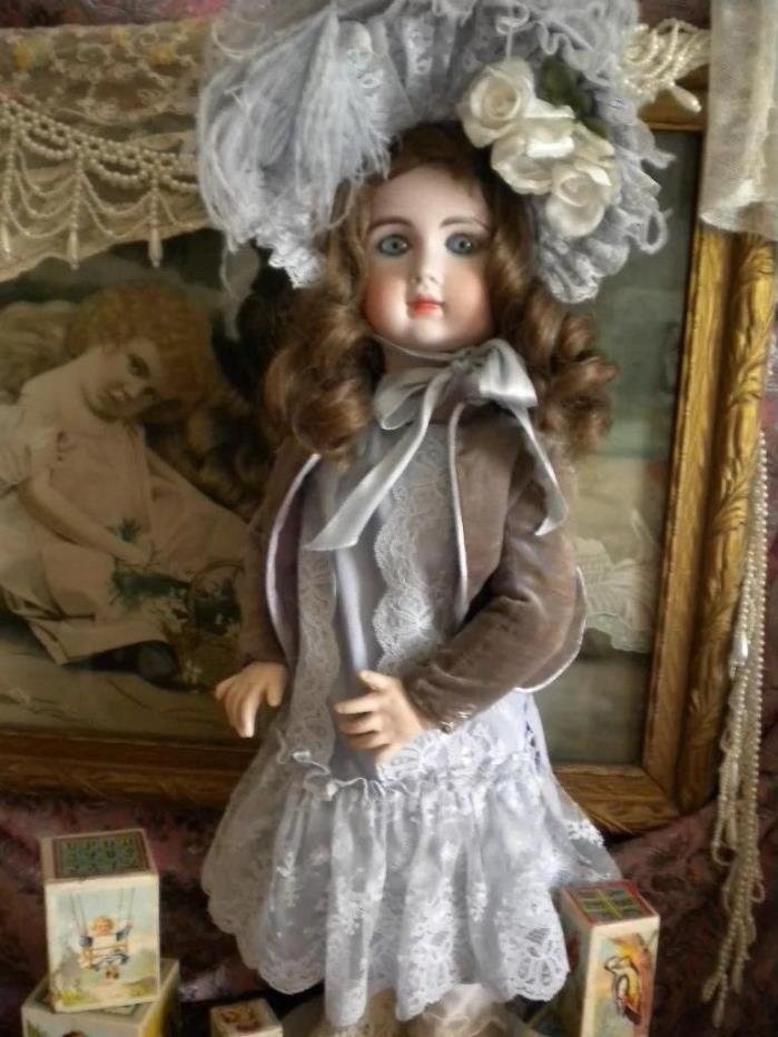 Vintage Reproduction Antique French Doll by Connie Walshir Derek