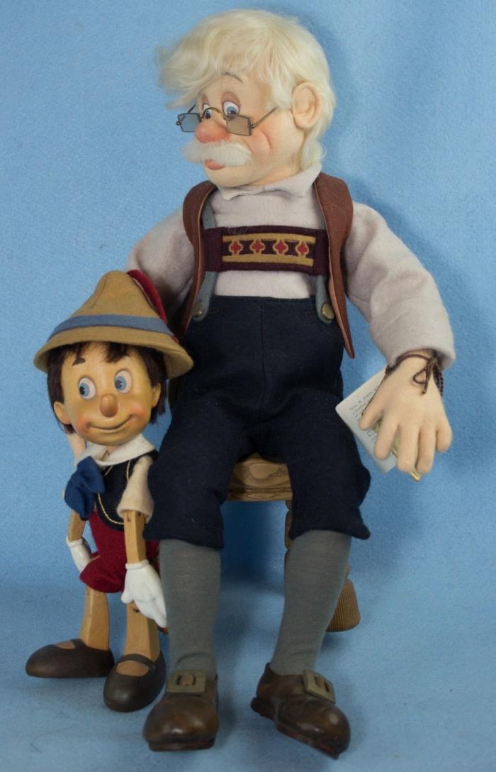 R John Wright Disney Geppetto, Pinocchio & Chair 1995 Series II