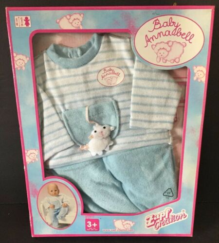 Vintage Zapf Creation Boy Clothes Outfit Blue Lamb Baby Annabell