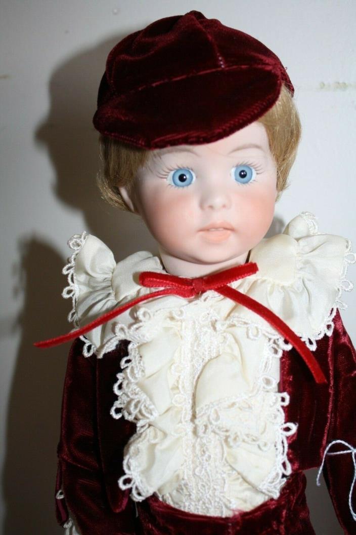 PAUL boy fully Porcelain Bisque doll HANDMADE Victorian outfit