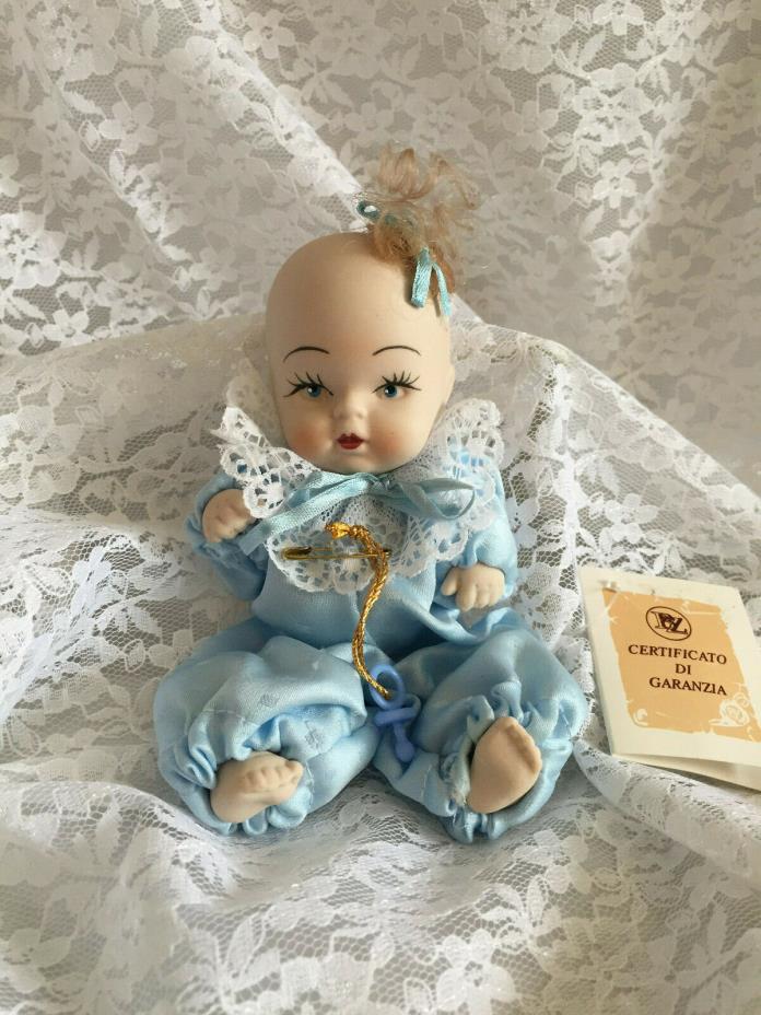Italian Bisque Porcelain Baby Doll Jointed Hand Painted Collectable