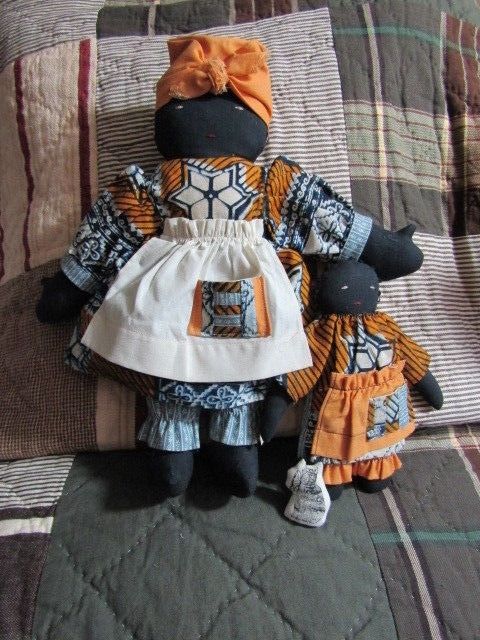 REDUCED!!!  Vintage Artisan made Cloth Doll
