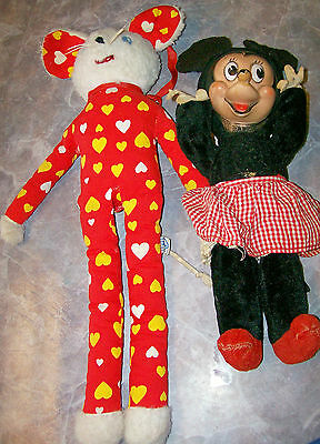 Lot vintage Gund Minnie Mouse 1950s Eden Toys Hugniks mouse 1960s cloth stuffed