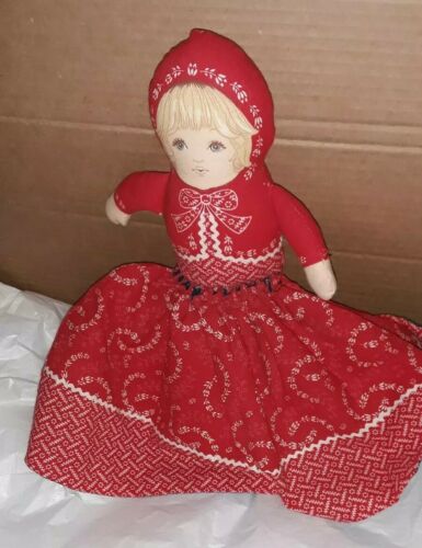 Vintage Dippity Flip Little Red Riding Hood Grandma Wolf Doll 3 In 1