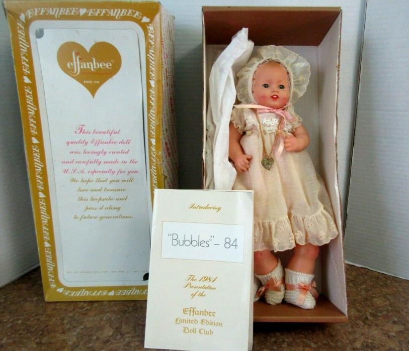 1984 effanbee bubbles vinyl doll in box