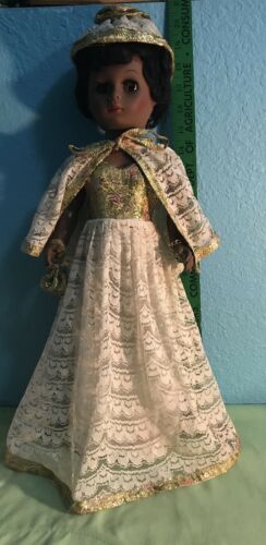 1966 P.M. SALES INC JOINTED ARMS/LEGS 19” AFRICAN AMERICAN DOLL VINTAGE DRESS