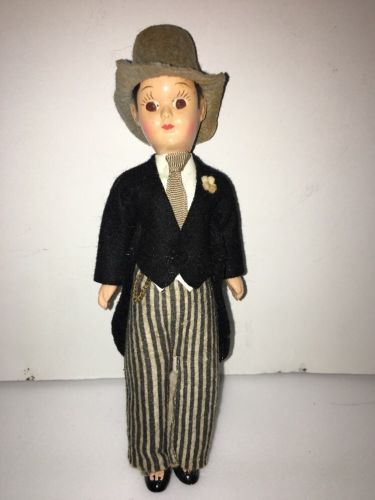 Vintage Man in Suit With dress hat Dollhouse Doll 8