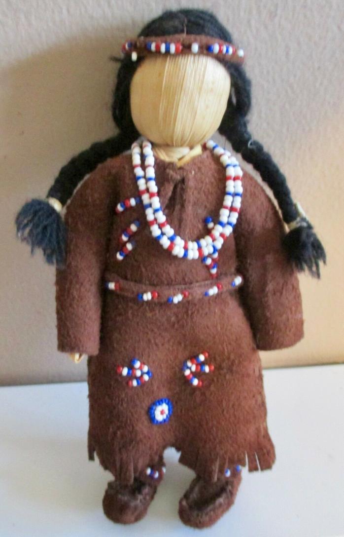 Vintage INDIAN DOLL -  made with corn husks  ??  FINAL REDUCTION Now only $19.95