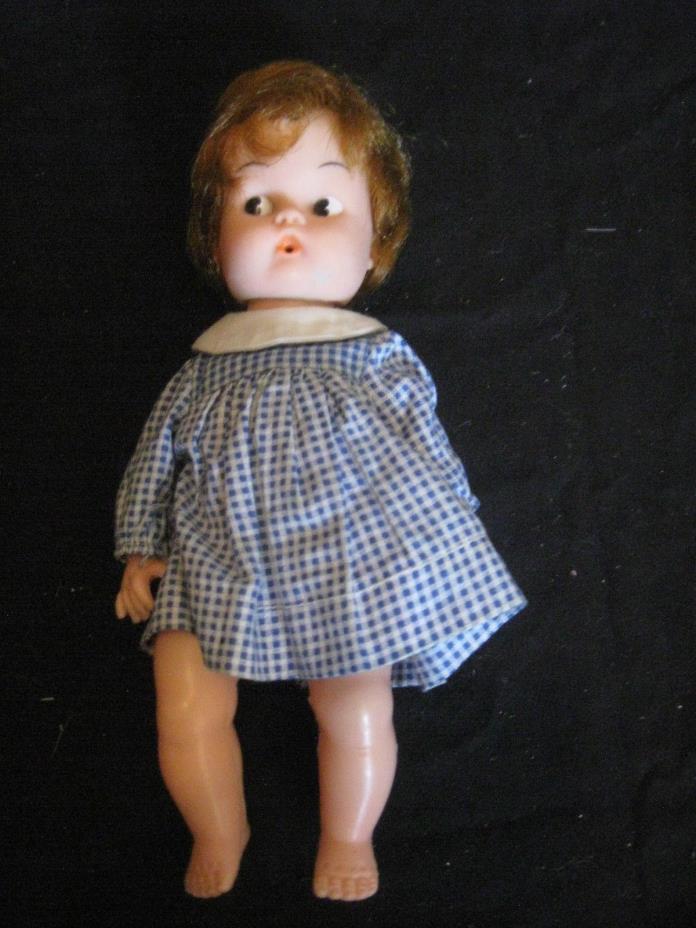 vintage made in hong kong plastic doll 8.5