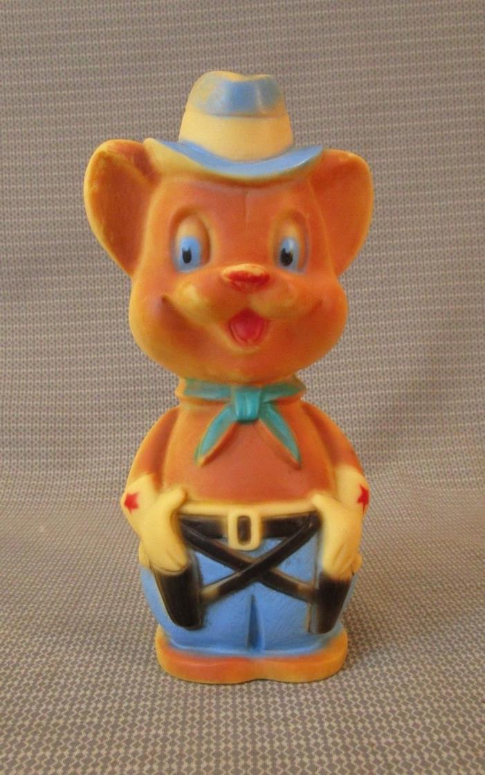 1965 SOFT PLASTIC SQUEAKER TOY COWBOY QUICK DRAW MOUSE RELIANCE PLASTICS INC. 8