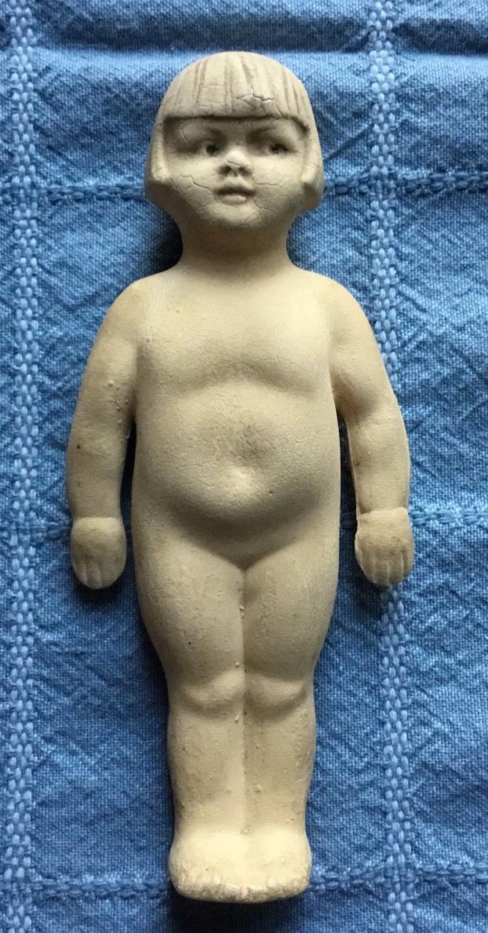 Antique Vtg Rubber Squeak Squeaky Doll - 1920’s - Triangle over Squeaker - Works