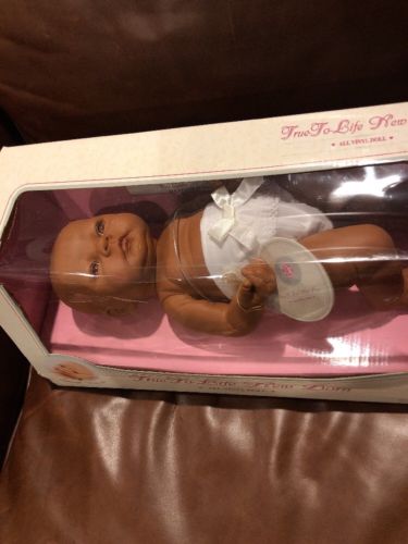 True-To-Life Vinyl New Born Baby Doll For Reburn Or Play -Girl NIB