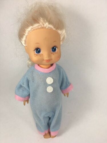 Blonde Baby Girl Doll w/ Blue eyes in Pajamas Cute 1994 8