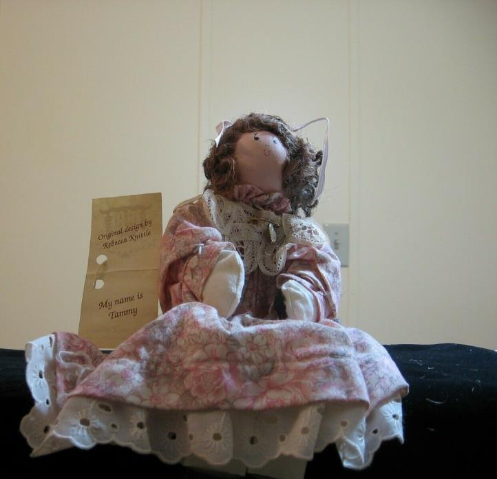 Hearthwoods Ltd. Seated Wood Doll Tammy with positional arms original tag 1986