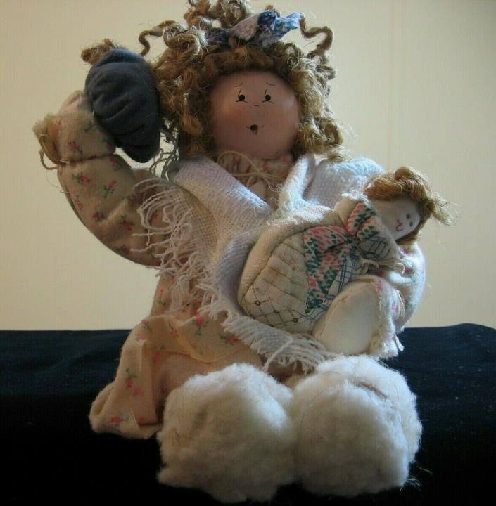 Hearthwoods Wood Doll Wednesday's Child  #59 out of 1500 with original tag 1991