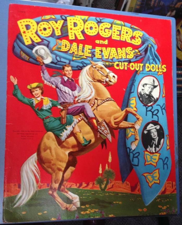 Vintage 1952 Roy Rogers And Dale Evans Cut-Out Dolls Whitman 117215 Un-Cut