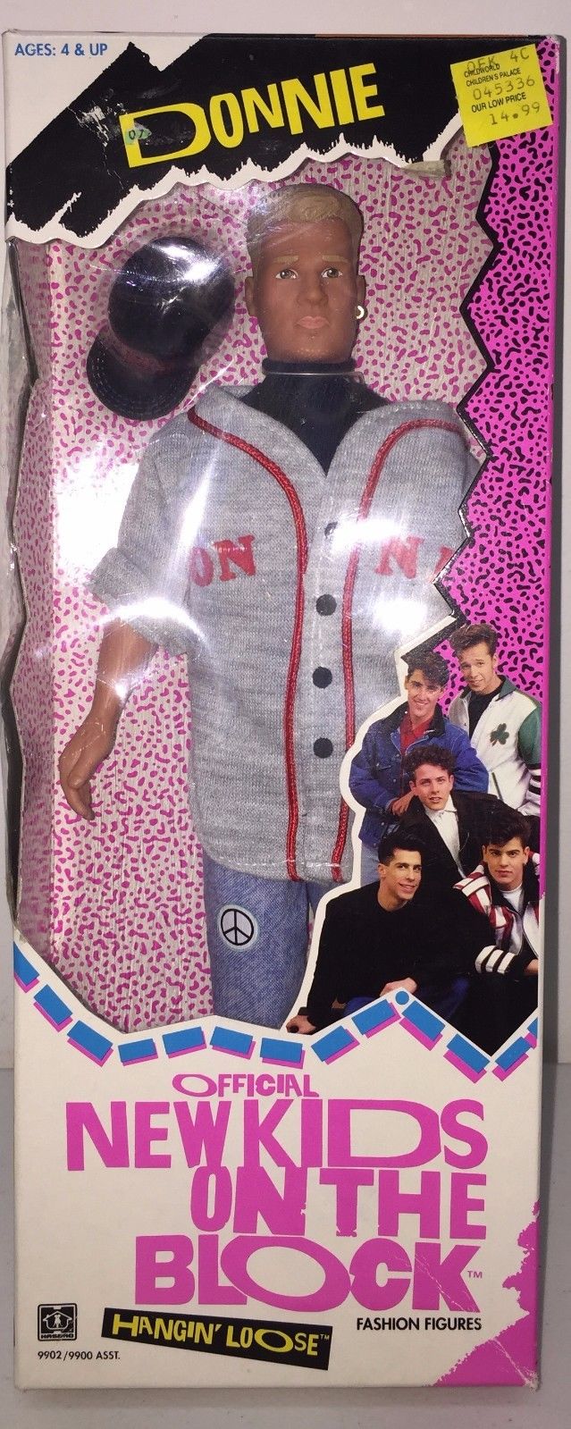 NIB VTG 1990 New Kids on the Block Fashion Figure Hangin Loose Donnie Walberg