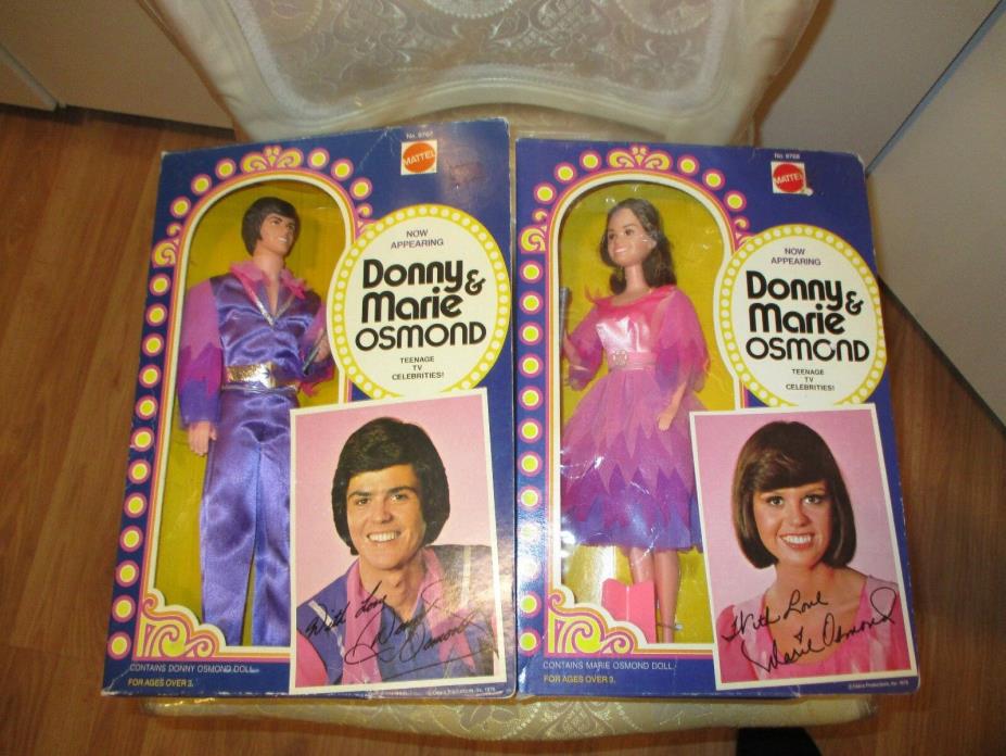 1976 Vintage Donny & Marie Osmond Mattel Barbie Dolls~NRFB~Unopened