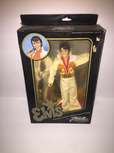 Vintage ELVIS Presley Doll Action Figure Graceland 1984 Guitar Microphone