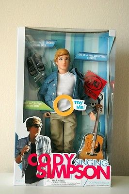 Cody Simpson Singing Doll NIB On My Mind 5 Pc Stickers Guitar Shoes Mic Aussie