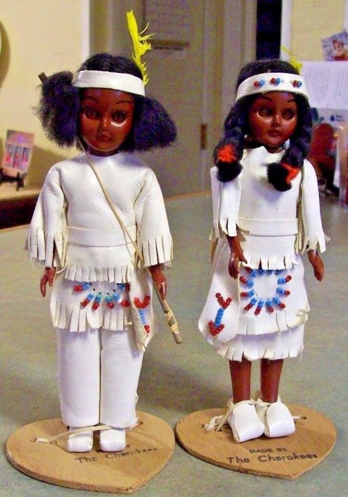 VINTAGE PAIR OF INDIAN DOLLS -DISPLAYED ONLY CHECK THEM OUT 7 1/2